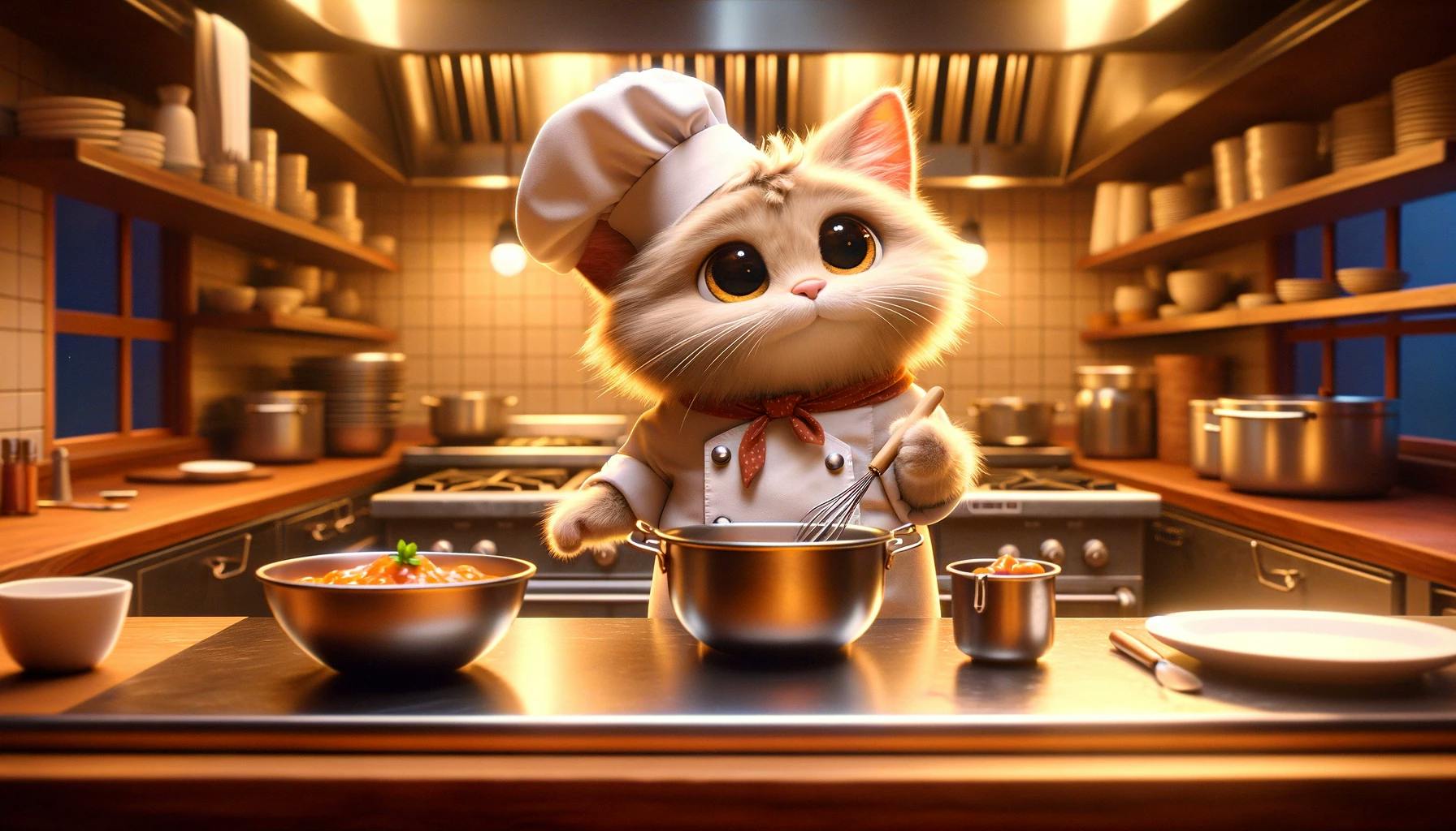 Random restaurant generator | Cat cooking meal